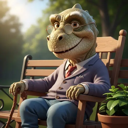Sweet Dinosaur Grandpa: A Gentle Demeanor of Stories