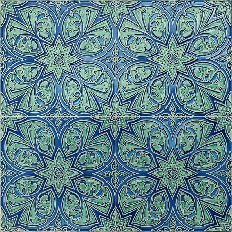 Elegant 10x10 Moroccan Tile with Beautiful Geometric Patterns