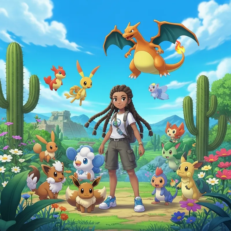 Pokemon Trainer from Texcoco, State of Mexico | South Asian Woman Adventure Pokemon Trainer from Texcoco, State of Mexico | South Asian Woman Adventure