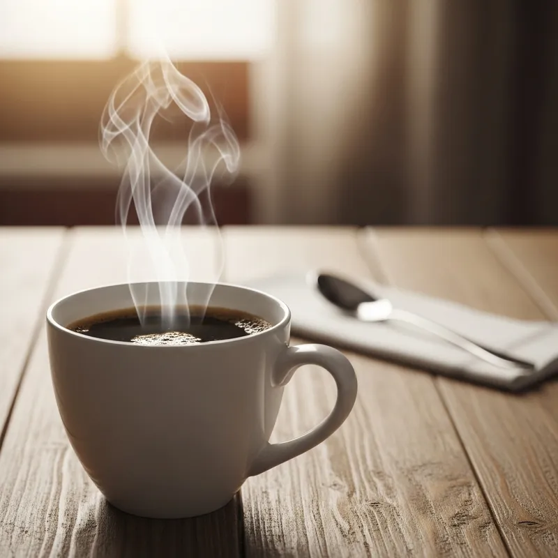 Steaming Mug of Instant Coffee | Rich and Dark Aroma