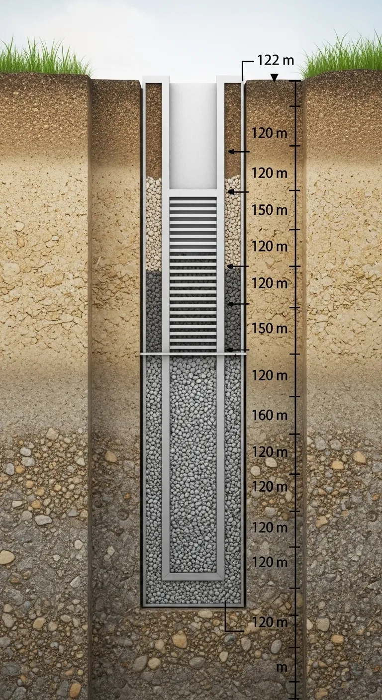 Water Well Structure with Simple Slot Screen