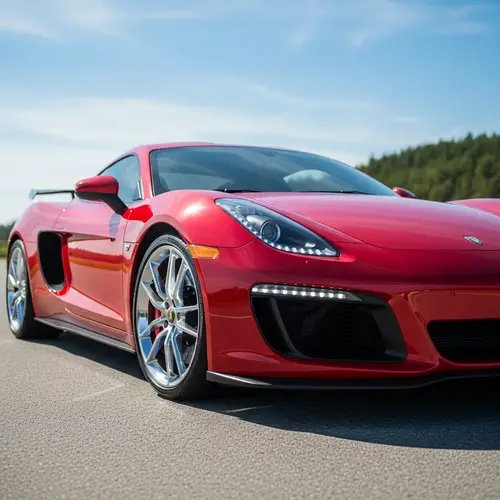 Red High-Performance Sports Car | Aerodynamic Design