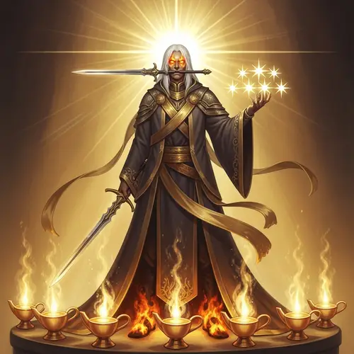 Ethereal Figure Among Golden Lampstands | Revelation Interpretation