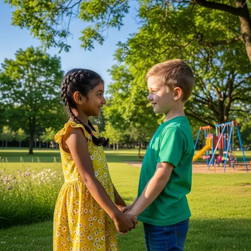Multicultural Friendship under Sunny Sky