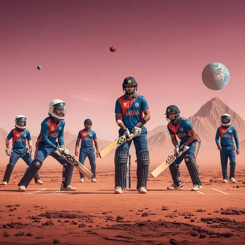 South Asian Cricket Players Compete on Mars | Cricket Gear in Space