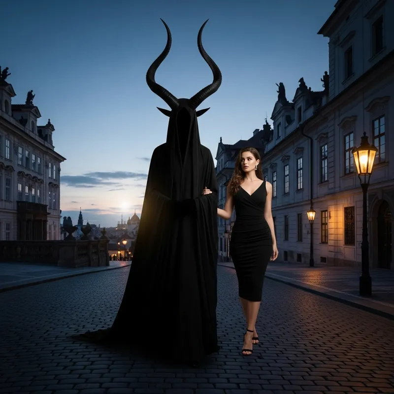 Maleficent and Audrey Hepbern in St. Petersburg Stroll
