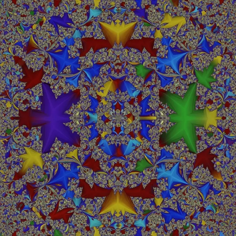 Colorful Fractal Art: Intricate Geometric Patterns