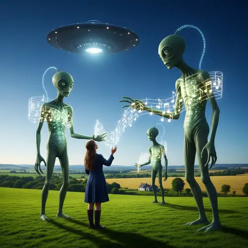 Close Encounter with Peaceful 9-Foot Extraterrestrials