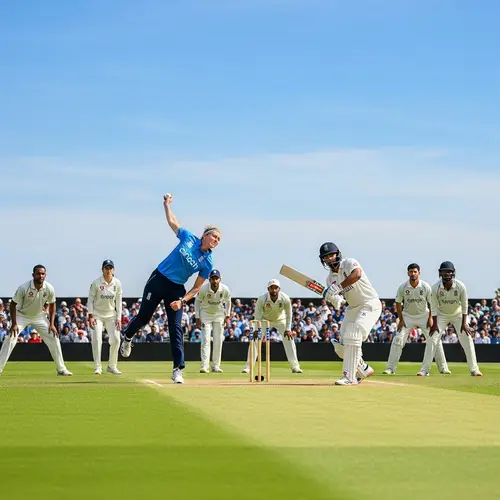 International Cricket Match: Diverse Teams in Competition | Spectacular Scene