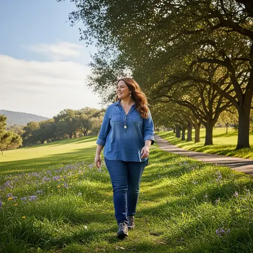 Empowering Plus-Size Woman Engaging in Daily Activities