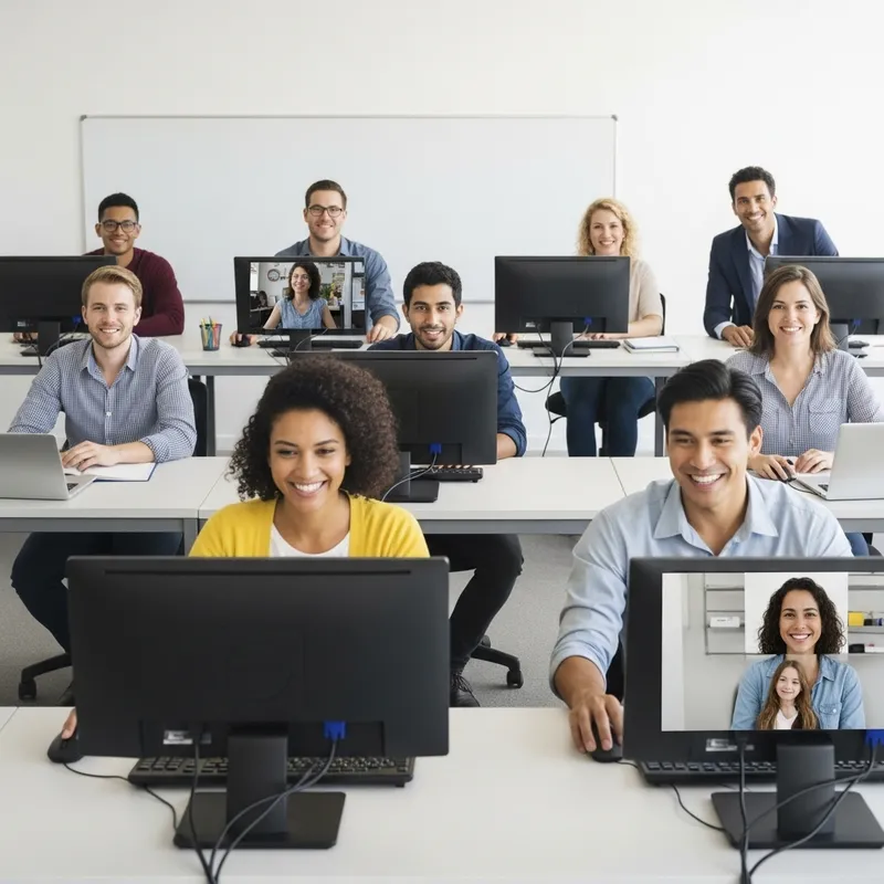 Diverse Educators in High-Tech Classroom | Online Teaching Experts