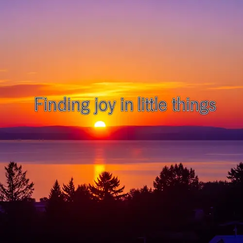 'Finding Joy in the Little Things' - Vibrant Sunset-inspired Abstract Art