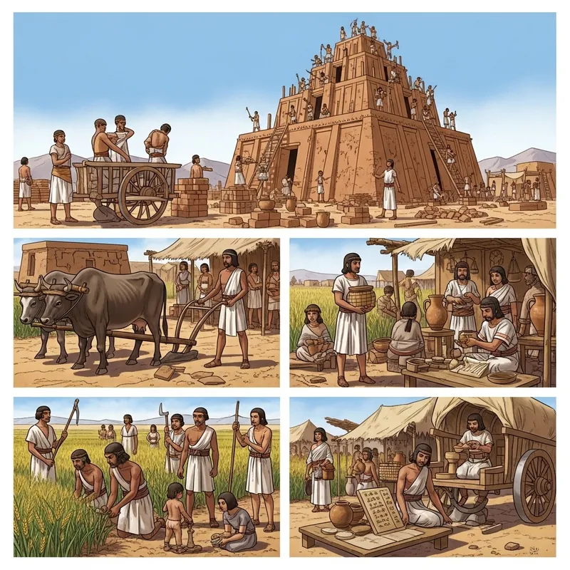 Sumerian Daily Life Scenes: Inventions & Architectural Wonders