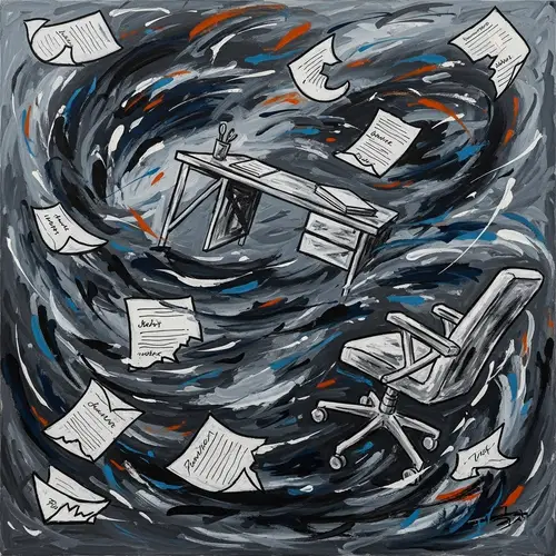 Job Insecurity Abstract Expressionism Painting