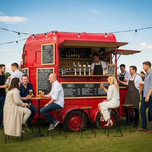 Unique Mobile Bar in Red Horse Box | Outdoor Event Drinks