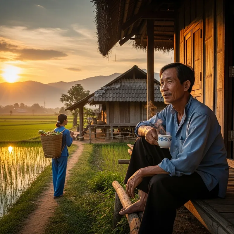 Vietnamese Man Looks After Woman on Way Home
