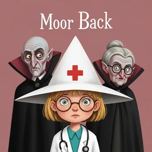 Pixar-Style Children's Book Cover: Young Doctor
