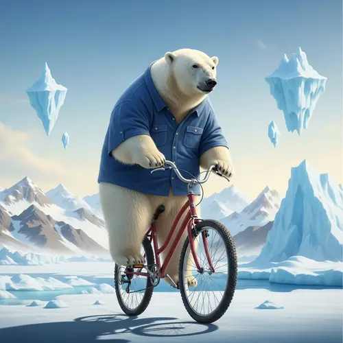 Majestic Polar Bear Bike Riding | Wild Arctic Wildlife