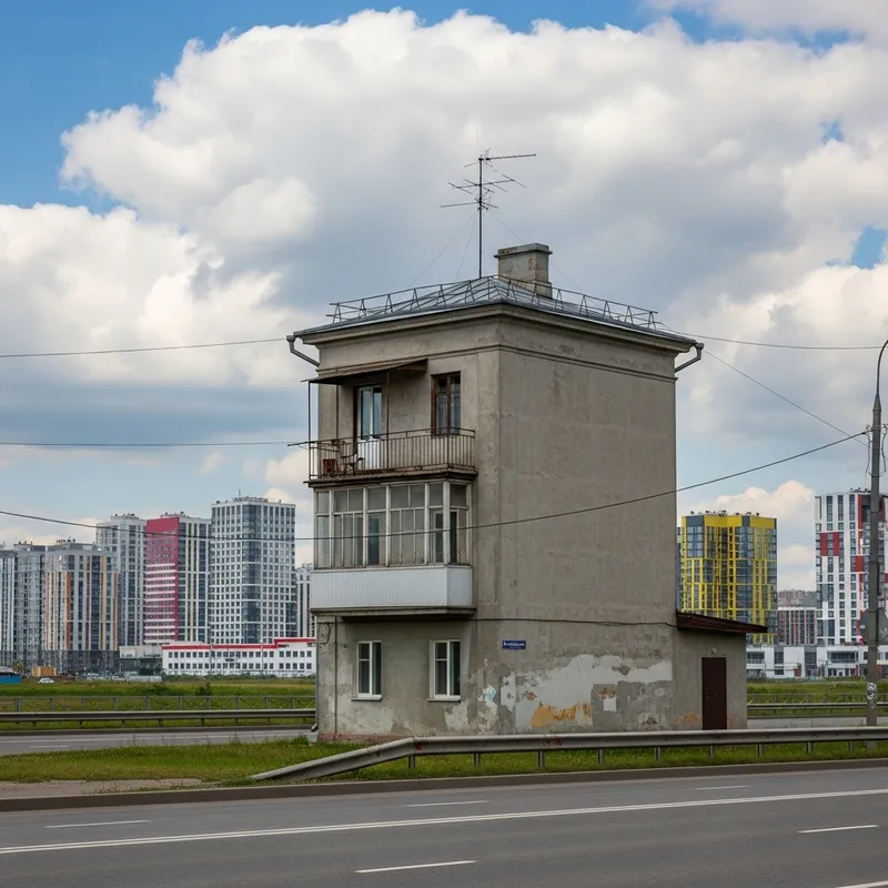 Distinct Three-Story Khrushchyovka in Russia Distinct Three-Story Khrushchyovka in Russia