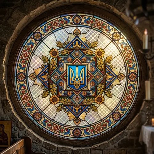 Intricate Ukrainian Stained Glass Designs