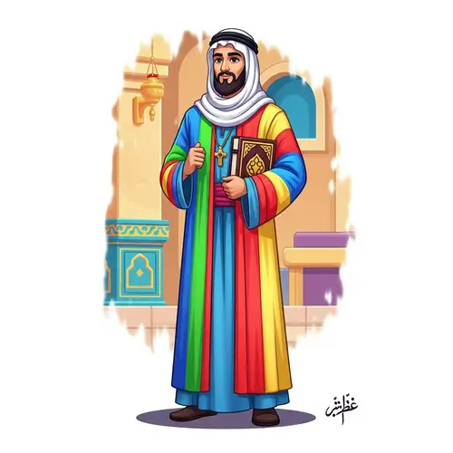 Colorful Middle-Eastern Male Cleric | Spiritual Positivity