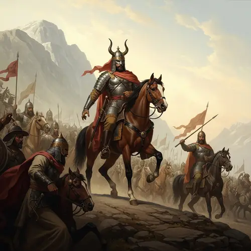 Towering Warrior Dhul-Qarnayn and His Grand Army Engage in Battle