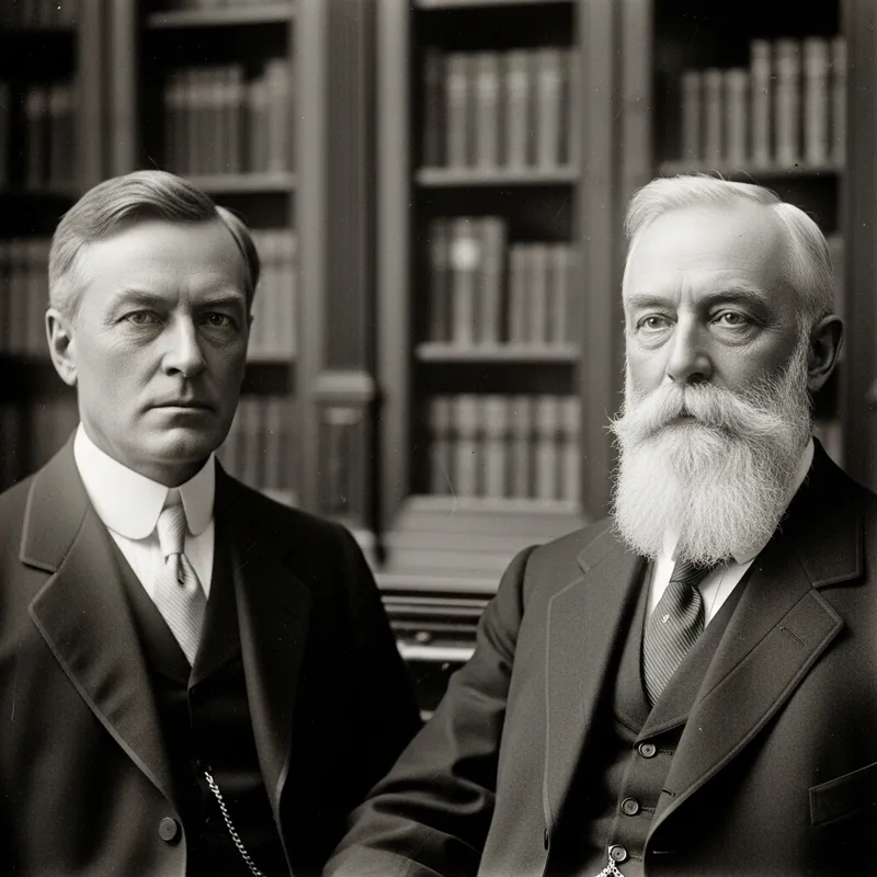 Vintage Black and White Photo: Felix Dzerzhinsky and Lenin, Early 20th Century