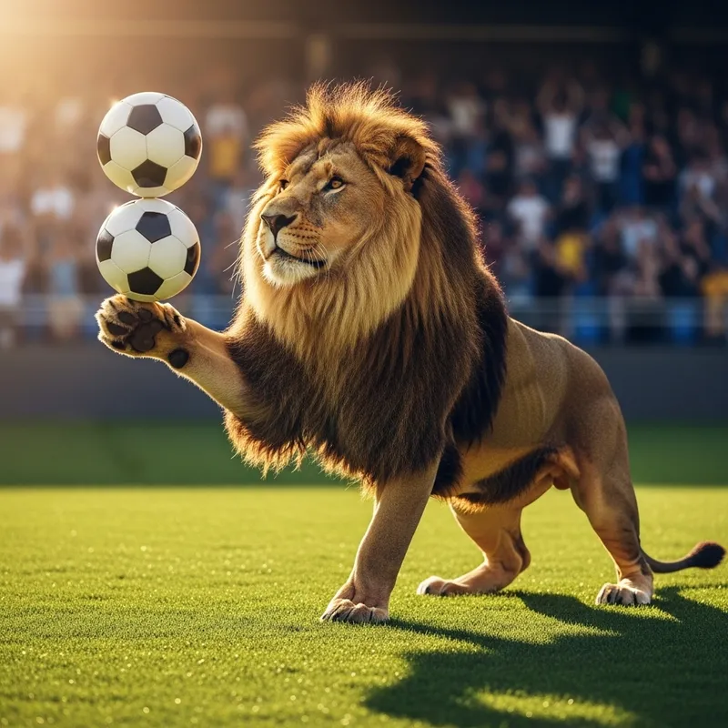 Male Lion Playing Ball: A Majestic Moment | Website Name