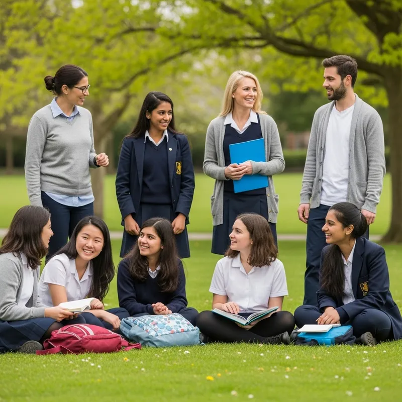 Respectful Students on School Outing