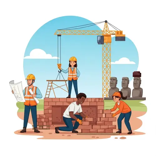 Easter Island Construction: Diverse Team Building Among Moai Statues