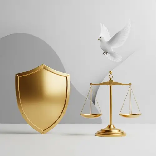 Anti-Corruption, Justice, and Peace - Minimalist Visual Concept