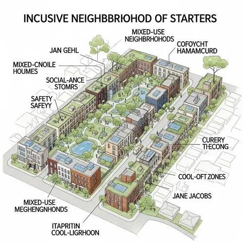 Future Sustainable Neighborhood with Diverse Housing & Green Spaces