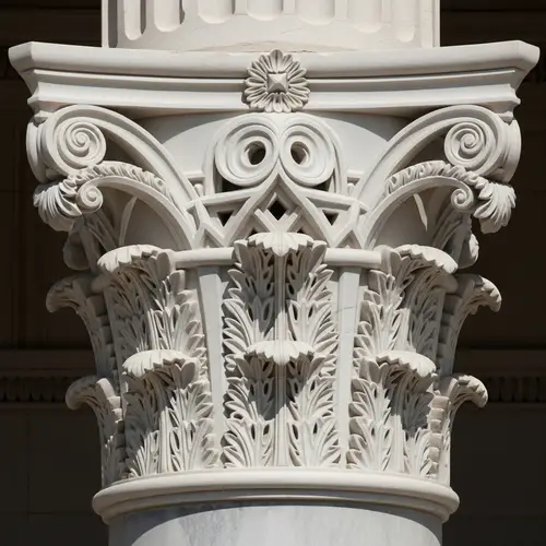 Geometric Roman Architecture Capital Design