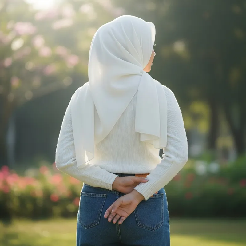 Stylish Indonesian Hijab Girl in Casual Attire