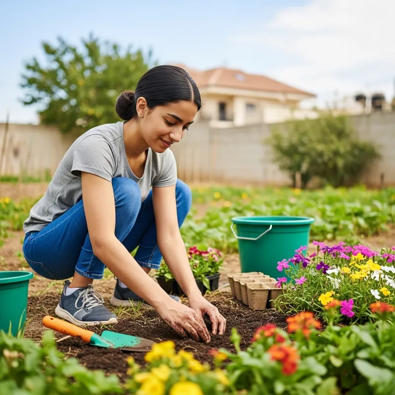 Girl in Garden | Enjoying Nature and Greenery Girl in Garden | Enjoying Nature and Greenery