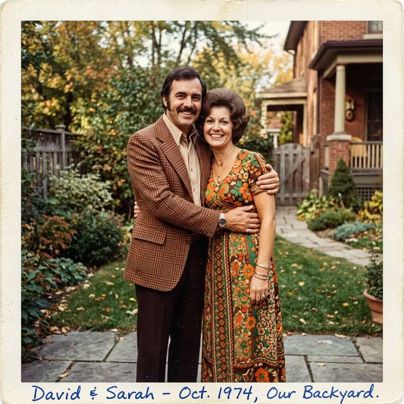 Vintage Family Photo of a Couple