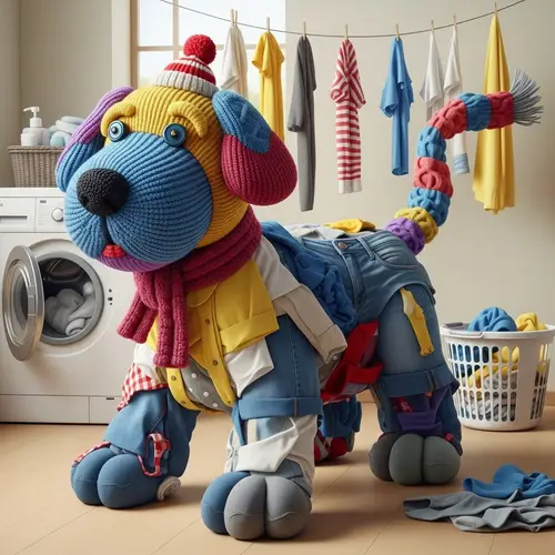 Unique Laundry Dog Sculpture | Playful Laundry Room Decor