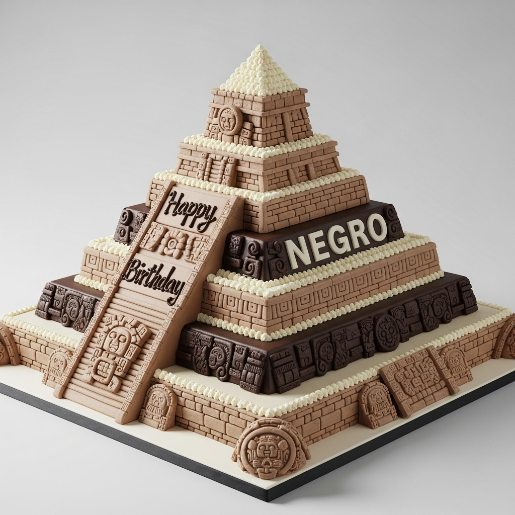 Aztec Pyramid Birthday Cake Design | AI Art Generator | Easy-Peasy.AI