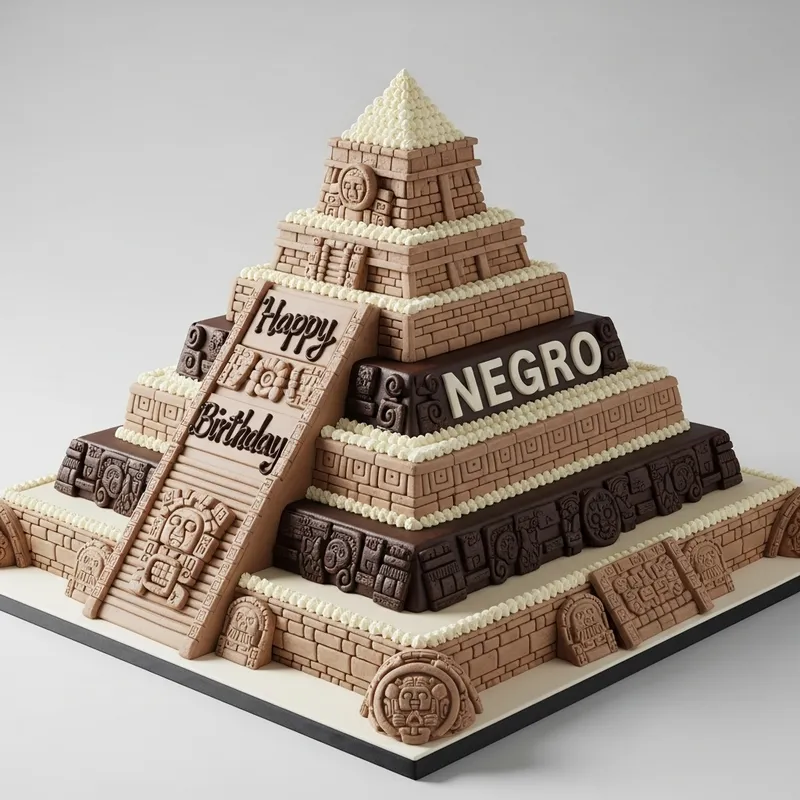 Aztec Pyramid Birthday Cake Design