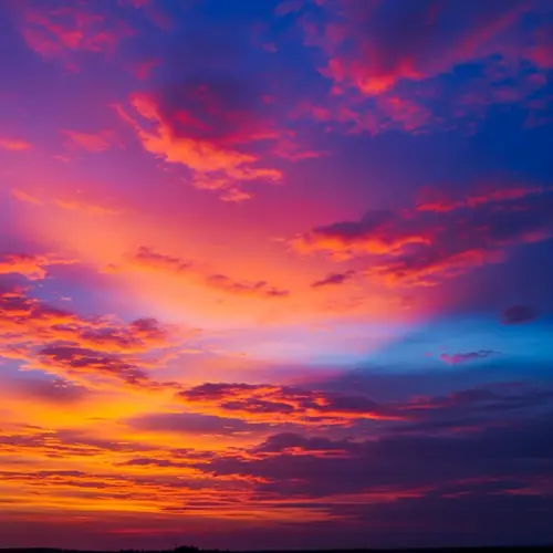 Vibrant Sunset Painting | Abstract Colors in the Sky