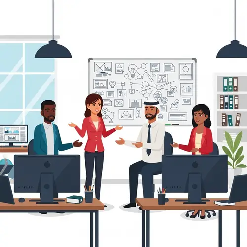 Diverse Group of Designers | Engaging Conversations in Minimalist Office