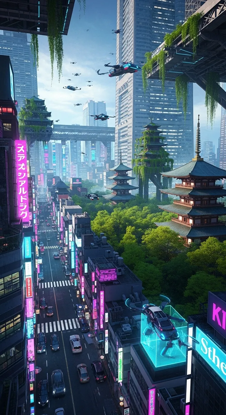 Classic Japan: A Futuristic Megapolis with Flying Cars Classic Japan: A Futuristic Megapolis with Flying Cars