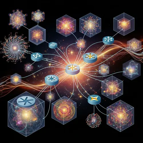 EIGRP Geometrical Shapes Network | Abstract Representation