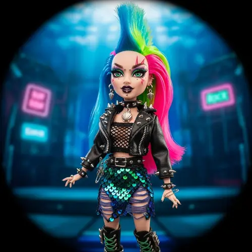 Punk Pop Little Mermaid Inspired Fashion Doll