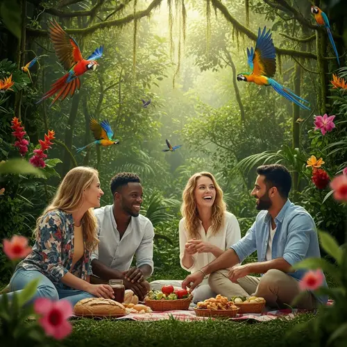 Jungal in Friends: Joyful Moments in a Tropical Paradise