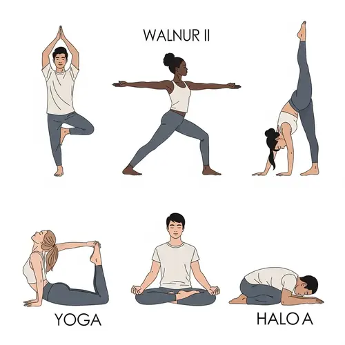 Minimalist Yoga Poses Illustration: Diversity and Harmony