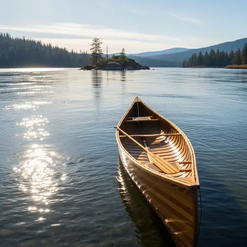 Tranquil Canoe Journey: Nature's Serene Beauty Captured