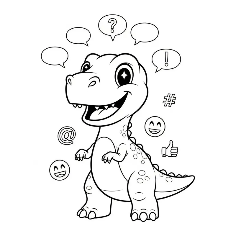 Conversaurus: Friendly Dinosaur Conversation Sketch