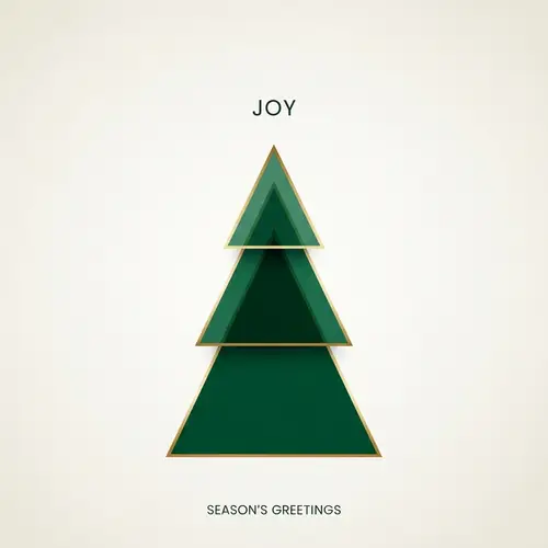 Minimalist Christmas Card Design for Festive Greetings