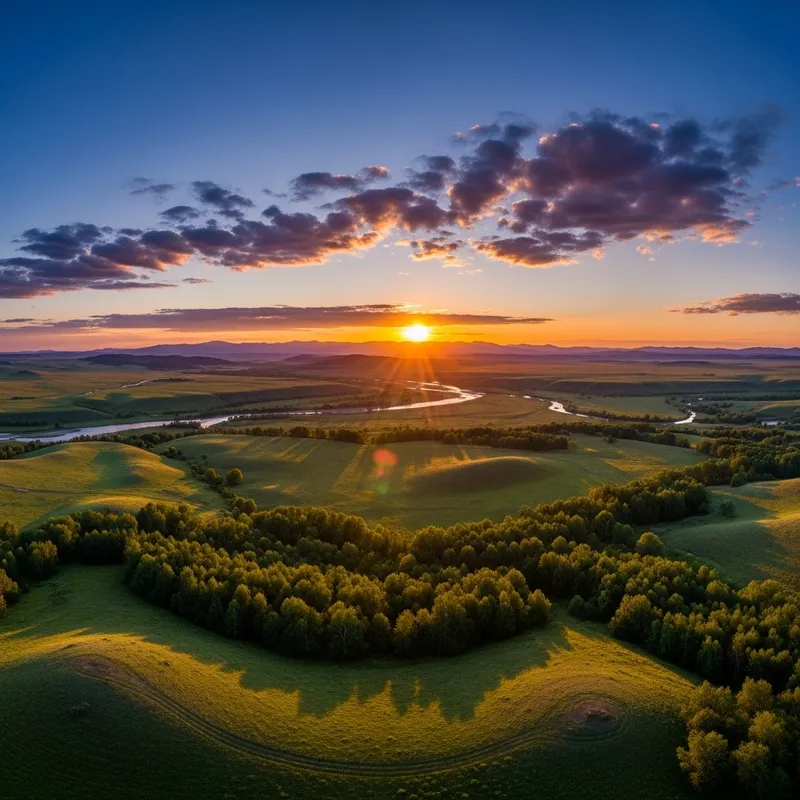 Stunning 360-Degree Panoramic Landscape Image